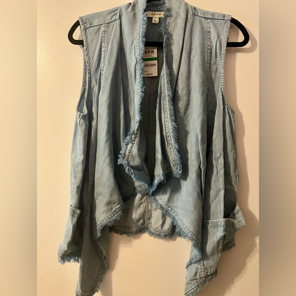 4/$25 Style & Co denim vest - Picture 2 of 4